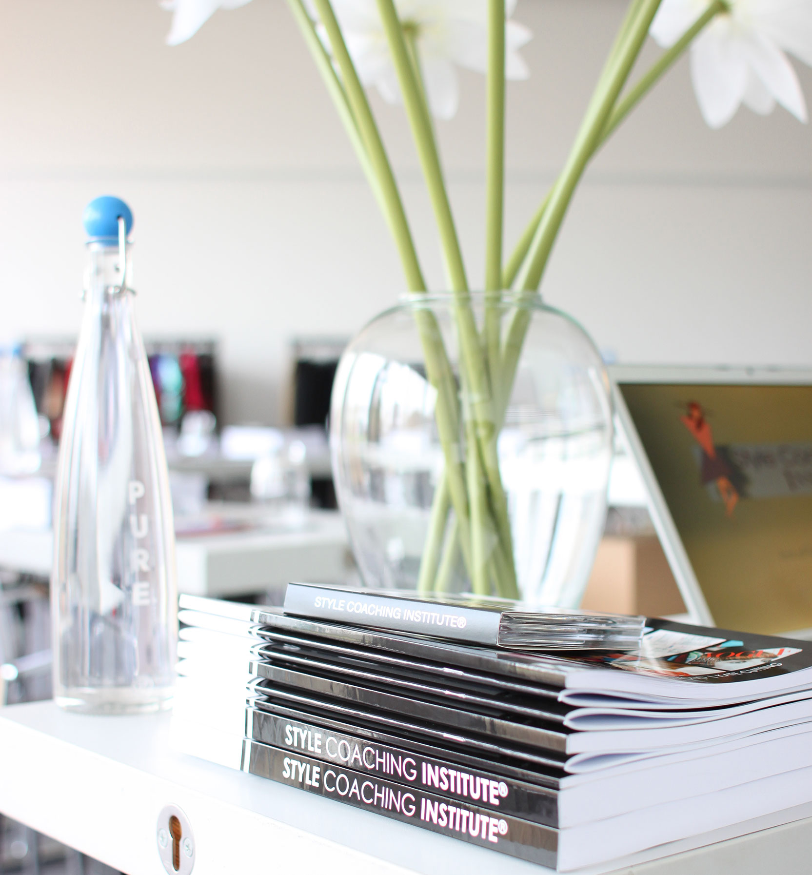 Style Coaching online course books on a desk